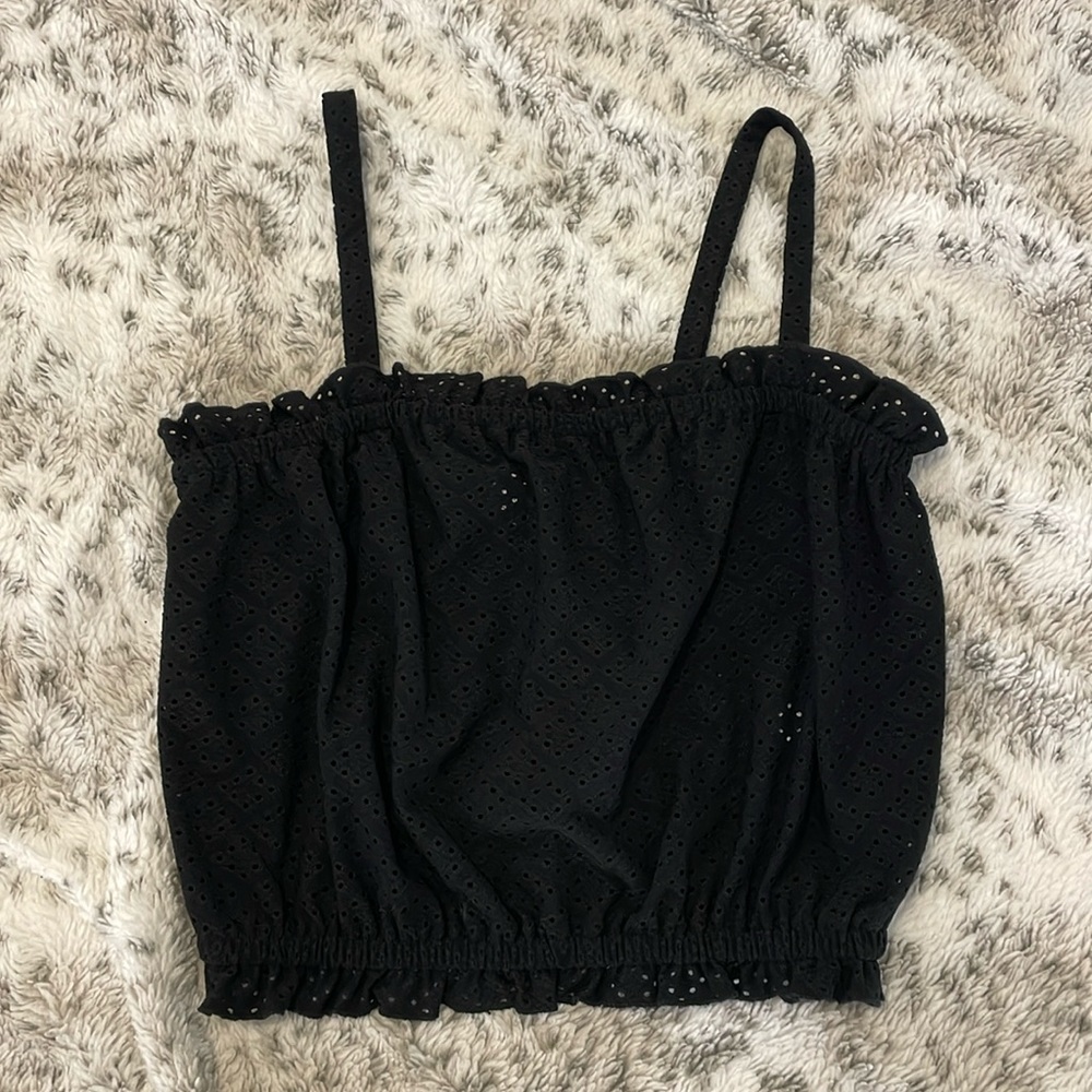 Eyelet Crop Top